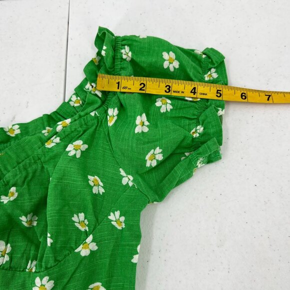 Urban Outfitters XS Daisy Floral Smocked Mini Dress Off Shoulder Cottagecore - Picture 8 of 12